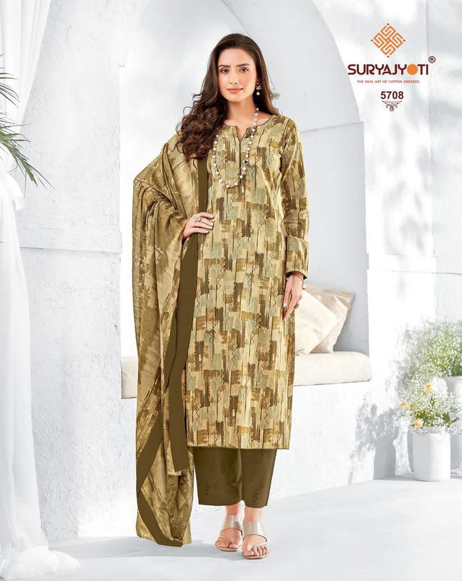 Suryajyoti Trendy Cotton 57 Printed Cotton Dress Material
